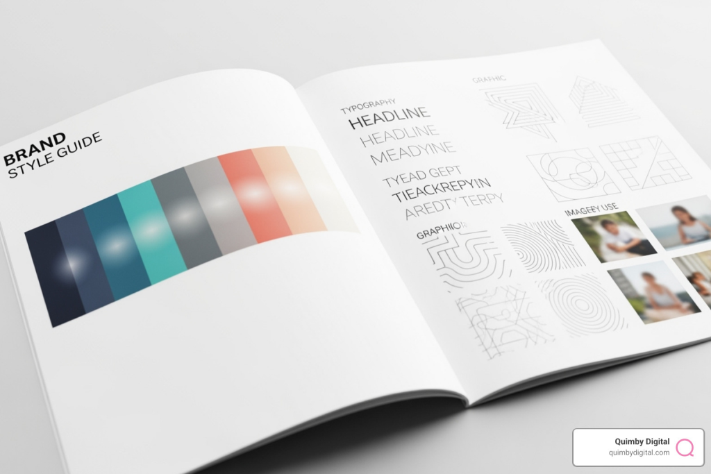 Color palette and typography examples