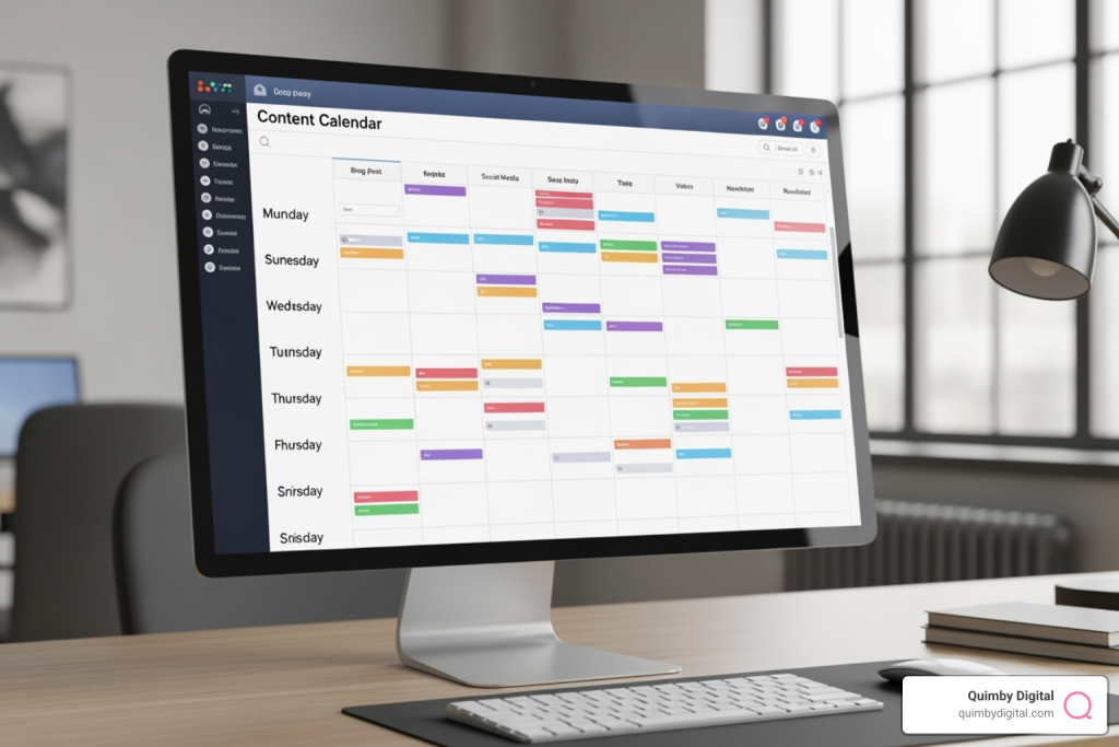 calendrier with content 