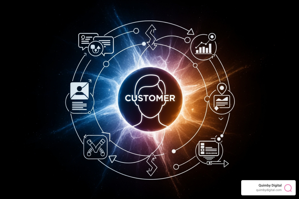 Customer-centric digital transformation concept