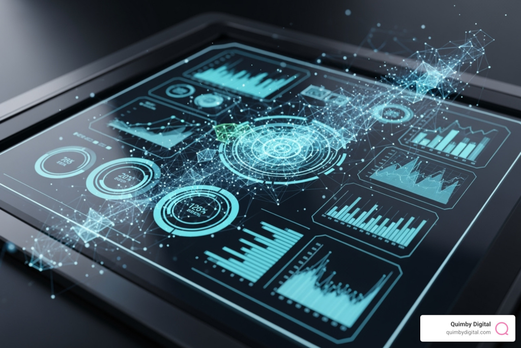 Futuristic data visualization interface design