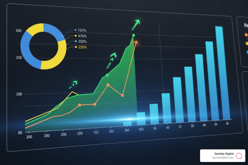 Graph showing significant growth trends