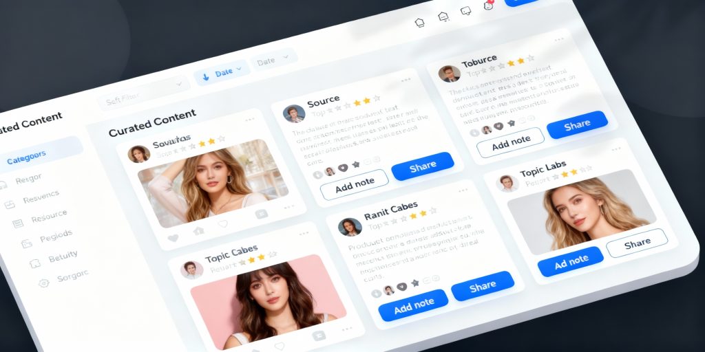 curated content display